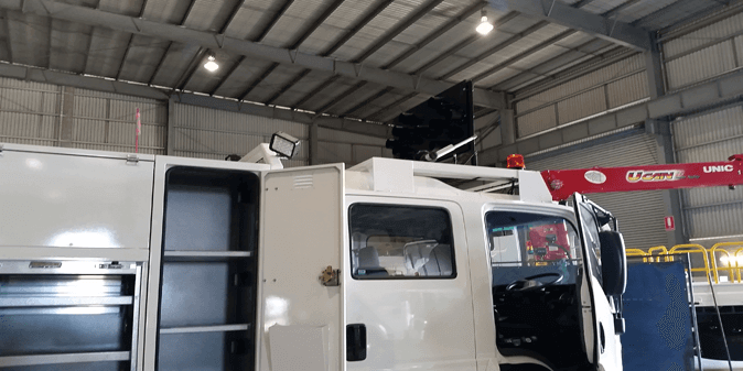 Truck mounted VMS speed zone display